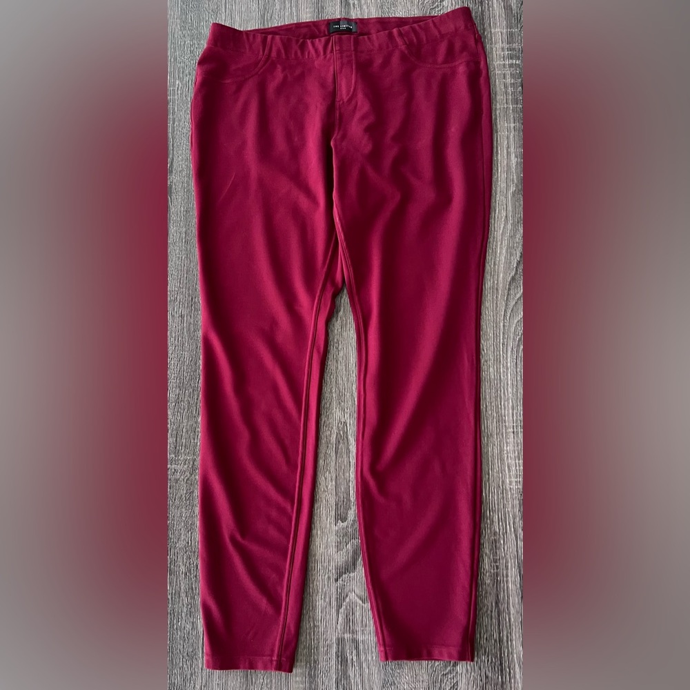 The Limited Women's Burgundy Red Leggings | Size Large